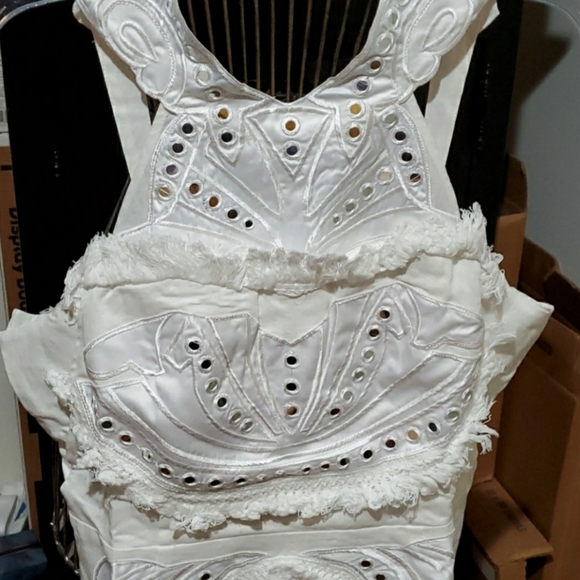 Boston proper white mirror fringe dress - Picture 2 of 3